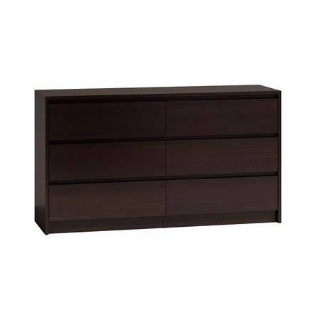 Komoda KARO 6 šuplíků 140 cm - wenge TOP Nábytek