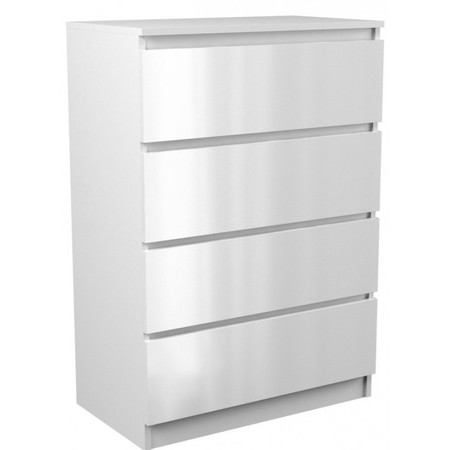 Komoda Malva M4 - bílá lesk TOP Nábytek