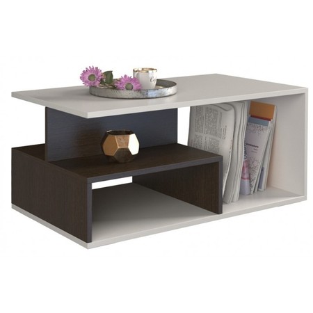 Konferenční stolek PRIMA - bílá / wenge TOP Nábytek