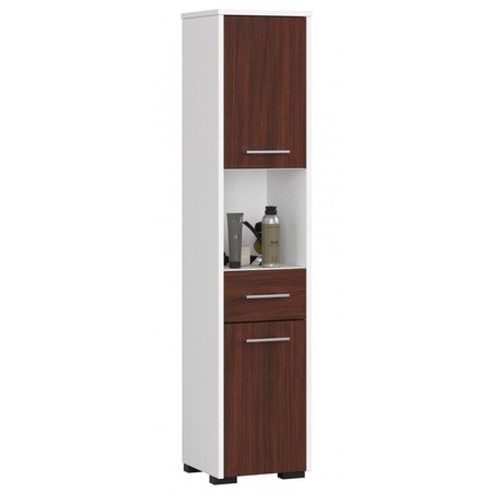 Koupelnová skříňka Fin 2D 1SZ 1W bílá/wenge Akord