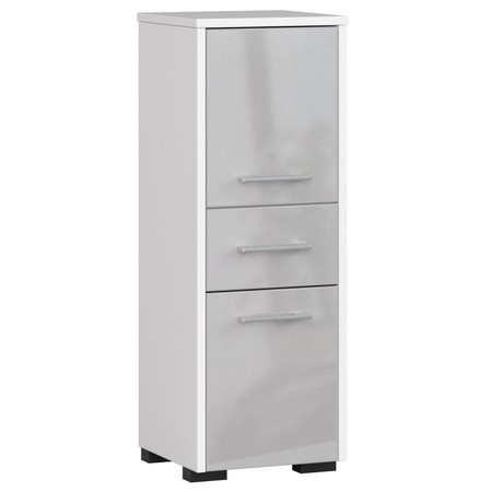 Koupelnová skříňka Fin 2D 1SZ bílá/metalic lesk Akord