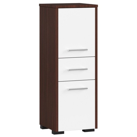 Koupelnová skříňka Fin 2D 1SZ wenge/bílá Akord