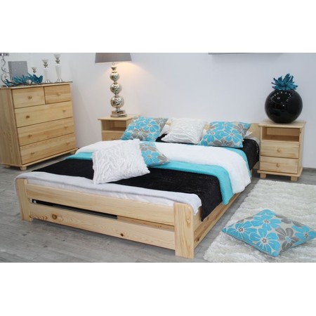Postel Euro 140x200 masiv borovice Dub Maxi-Drew