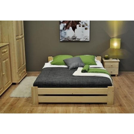 Postel Euro 160x200 masiv borovice Olše Maxi-Drew