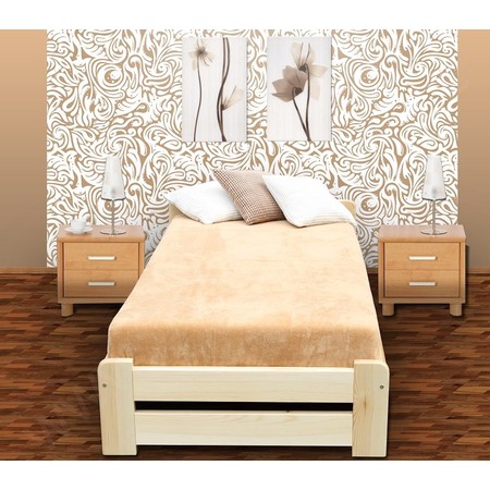Postel Euro 90x200 masiv borovice Dub Maxi-Drew