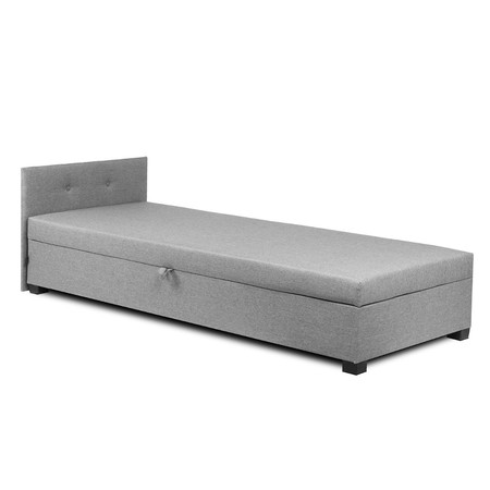 Postel s úložným prostorem CARDO 80x195 cm Světle šedá Signal-nabytek