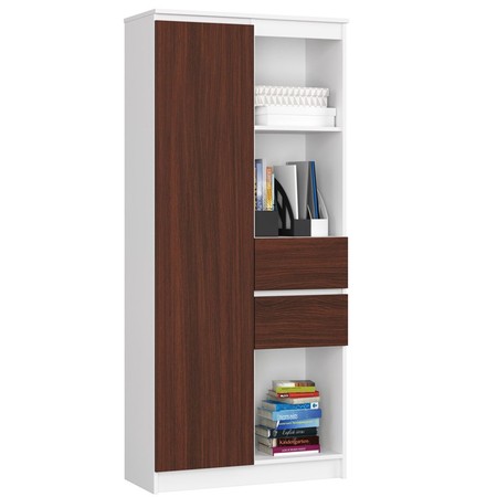 Regál R 80cm CLP R15 bílá/wenge Akord