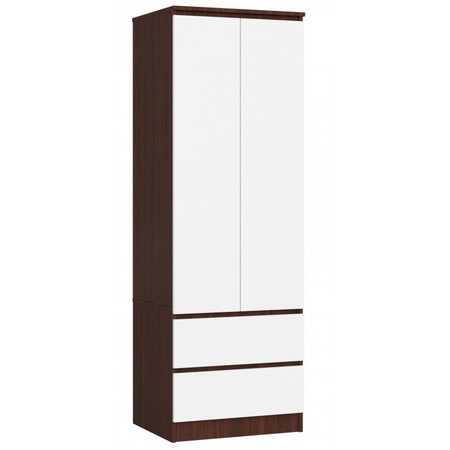 Skříň STAR S60 2D 2SZ-Wenge/Bílá Akord