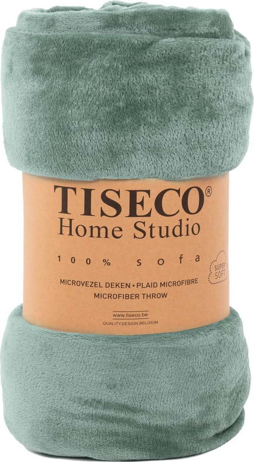 Zelená mikroplyšová deka Tiseco Home Studio