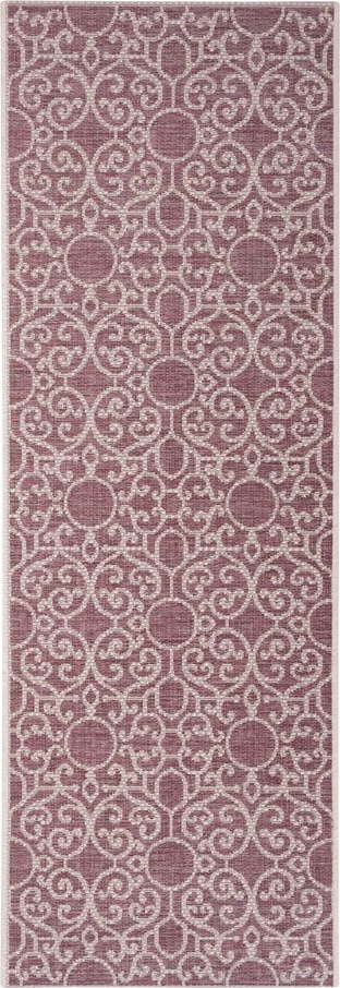 Fialovo-béžový venkovní koberec Bougari Nebo