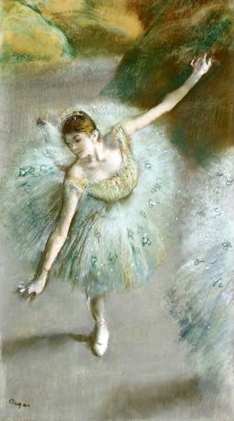 Reprodukce obrazu Edgar Degas - Dancer in Green