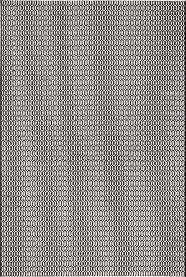 Černo-bílý venkovní koberec Bougari Coin