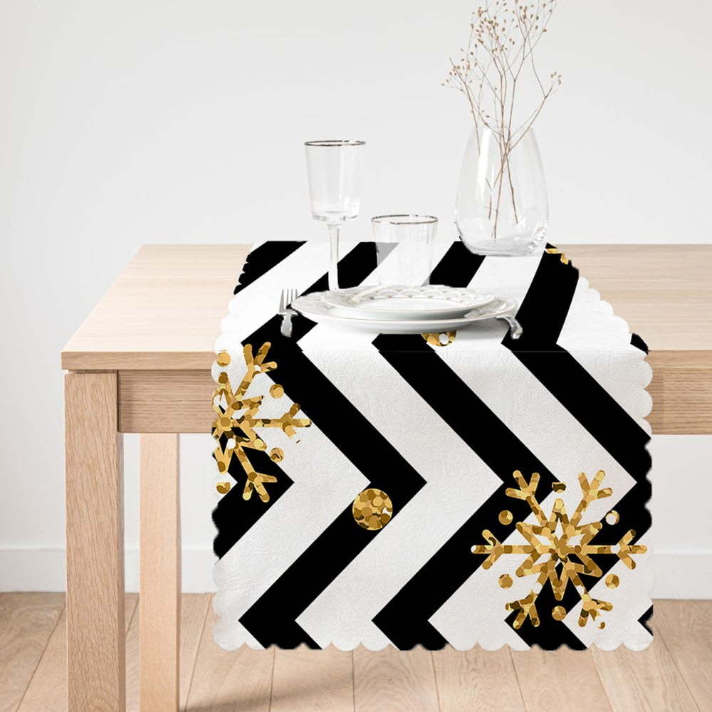 Běhoun na stůl Minimalist Cushion Covers Colorful White Zigzag