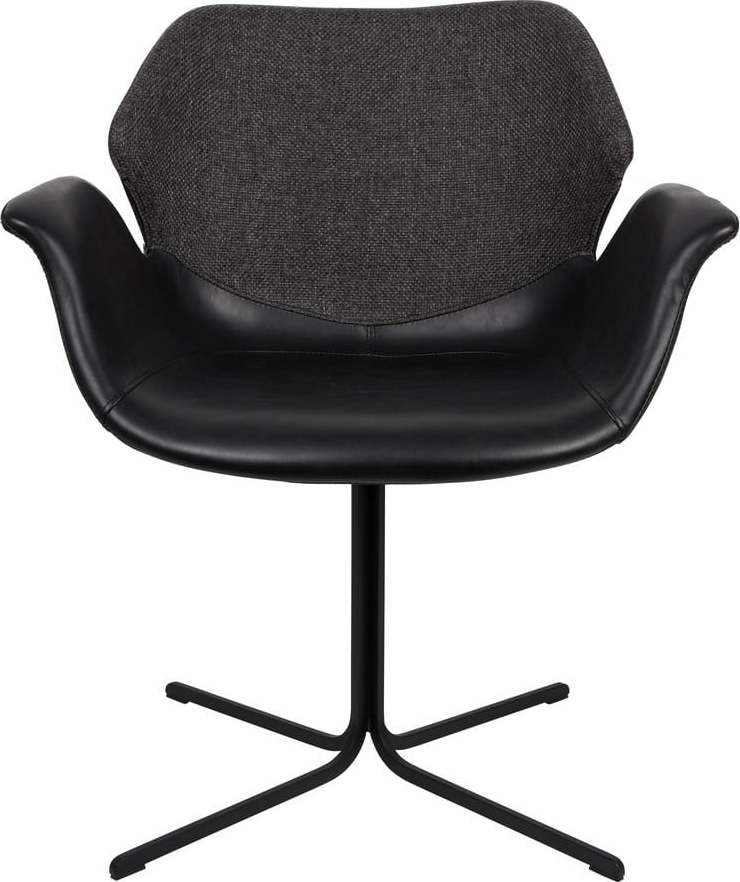Sada 2 černo-šedých židlí s područkami Zuiver Nikki Zuiver