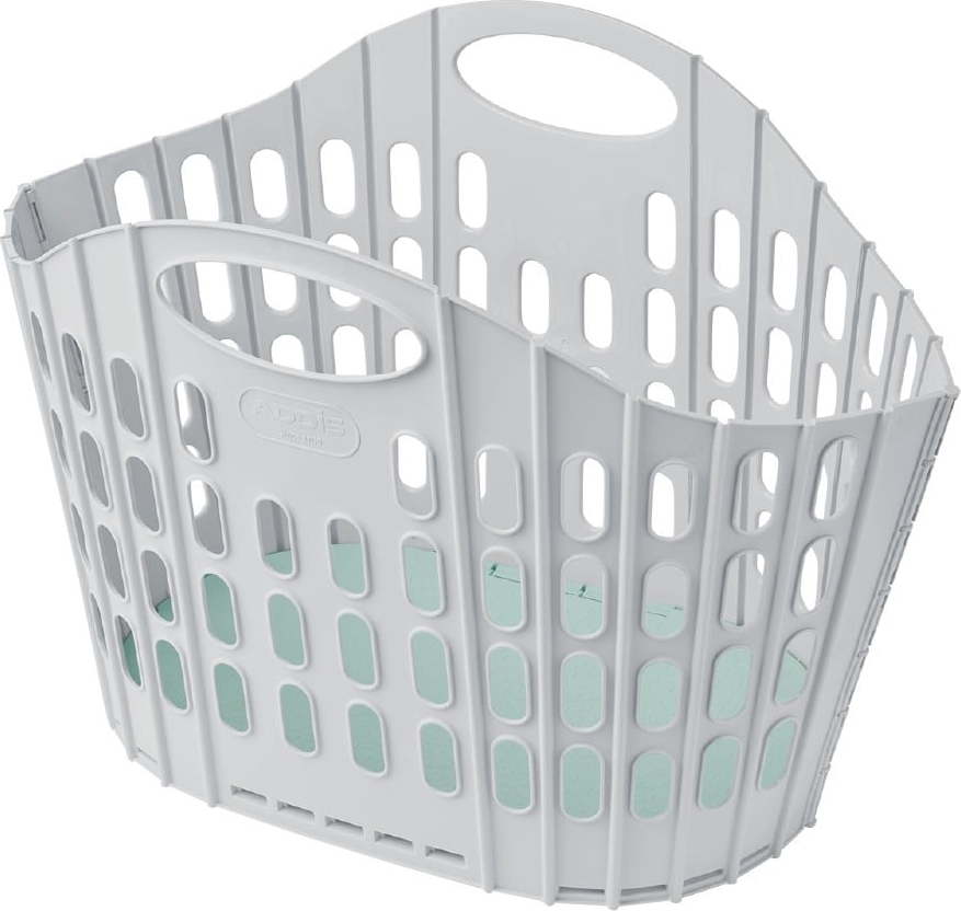 Šedo-zelený složitelný koš na prádlo Addis Flat Folding Laundry Basket Addis
