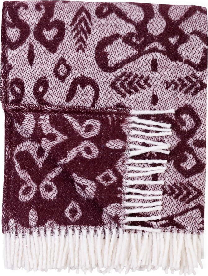 Fialový pléd s podílem bavlny Euromant Mykonos