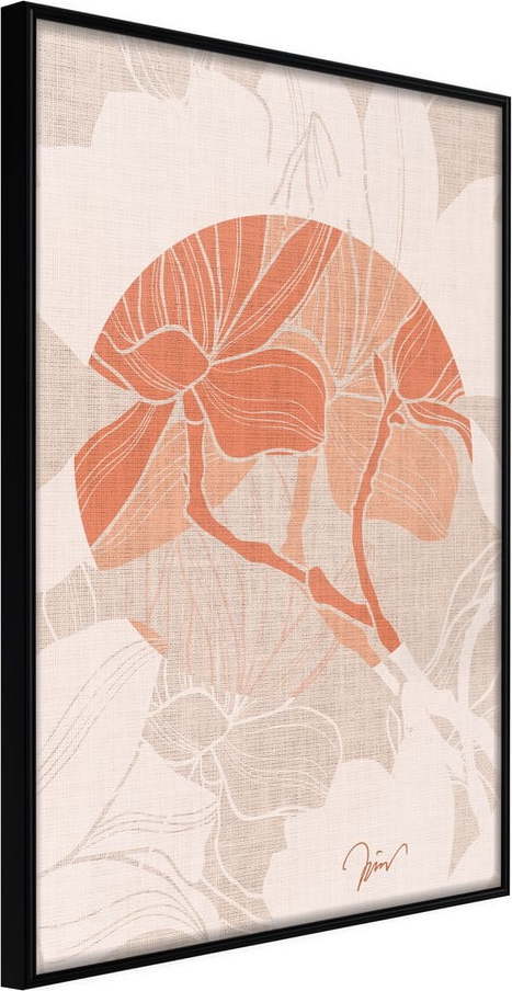 Plakát v rámu Artgeist Flowers on Fabric