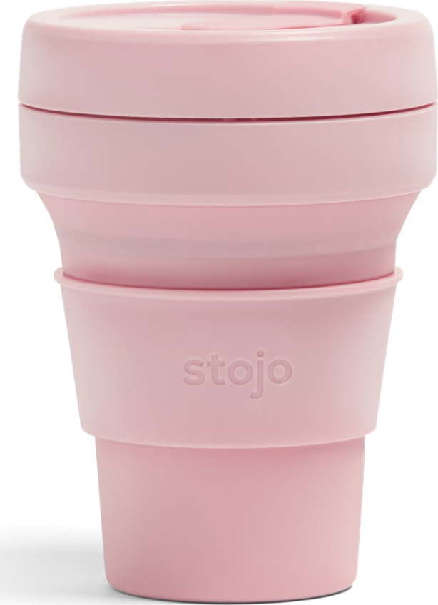 Růžový skládací termohrnek Stojo Pocket Cup Carnation