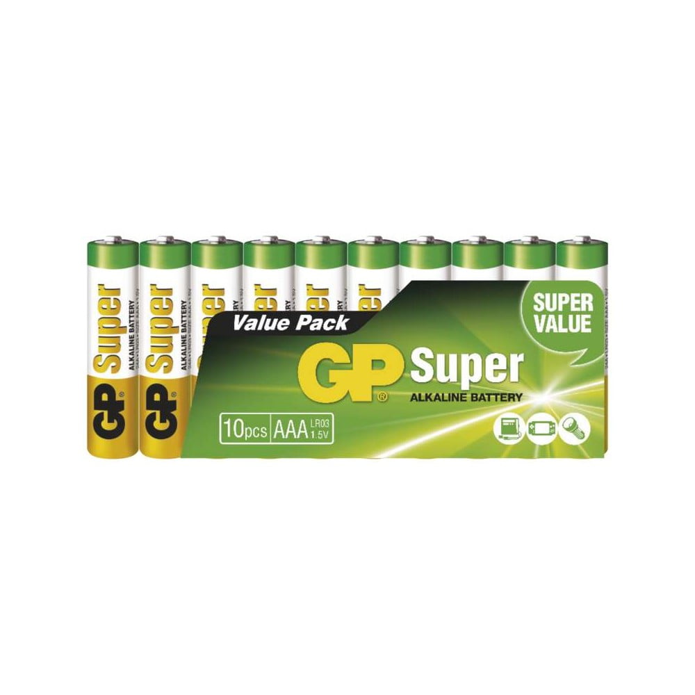 Sada 10 alkalických baterií EMOS GP Super AAA Emos