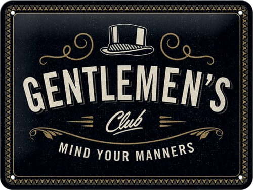 Nástěnná dekorativní cedule Postershop Gentlemen's Club Postershop