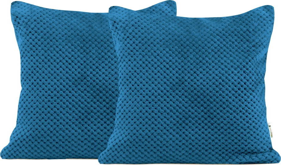 Sada 2 modrých dekorativních polštářů z mikrovlákna DecoKing Henry
