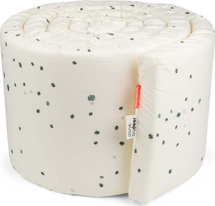 Zelený ochranný mantinel do dětské postýlky z organické bavlny Done by Deer Croco Done by Deer
