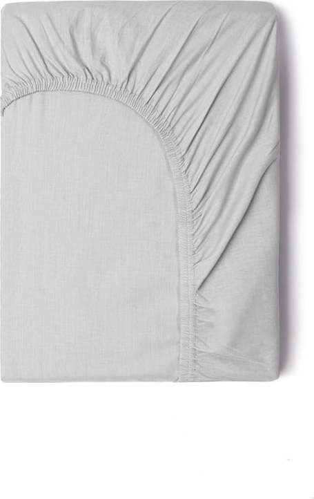 Šedé bavlněné elastické prostěradlo Good Morning