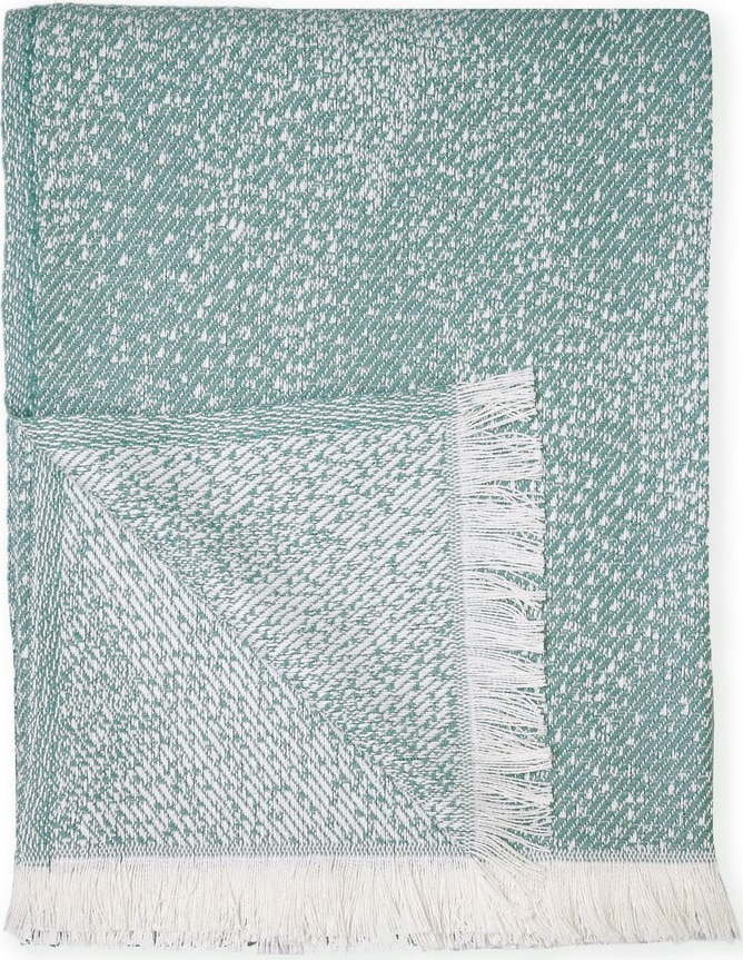 Zelený pléd s podílem bavlny Euromant Dotty Diamond