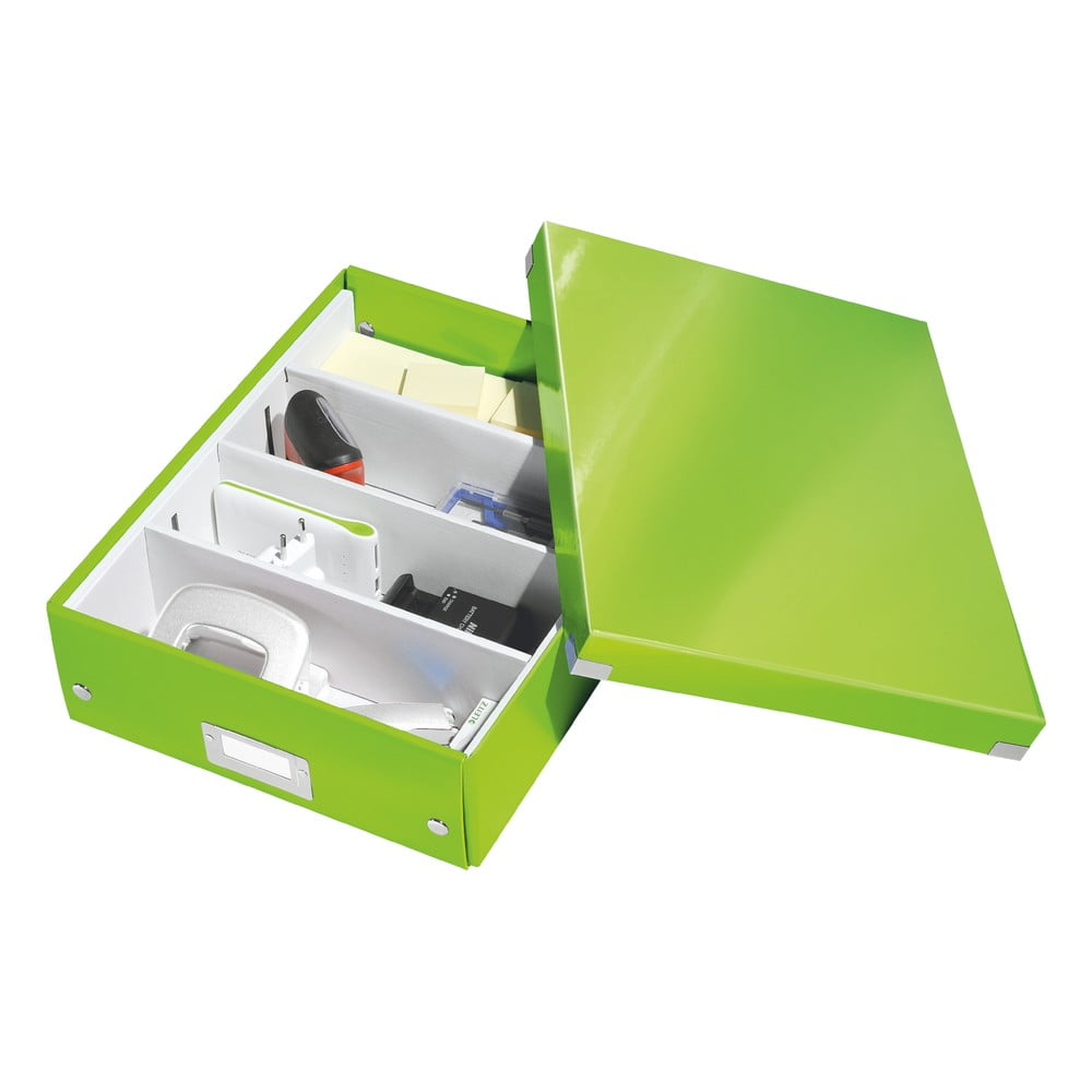 Zelený box s organizérem Leitz Office