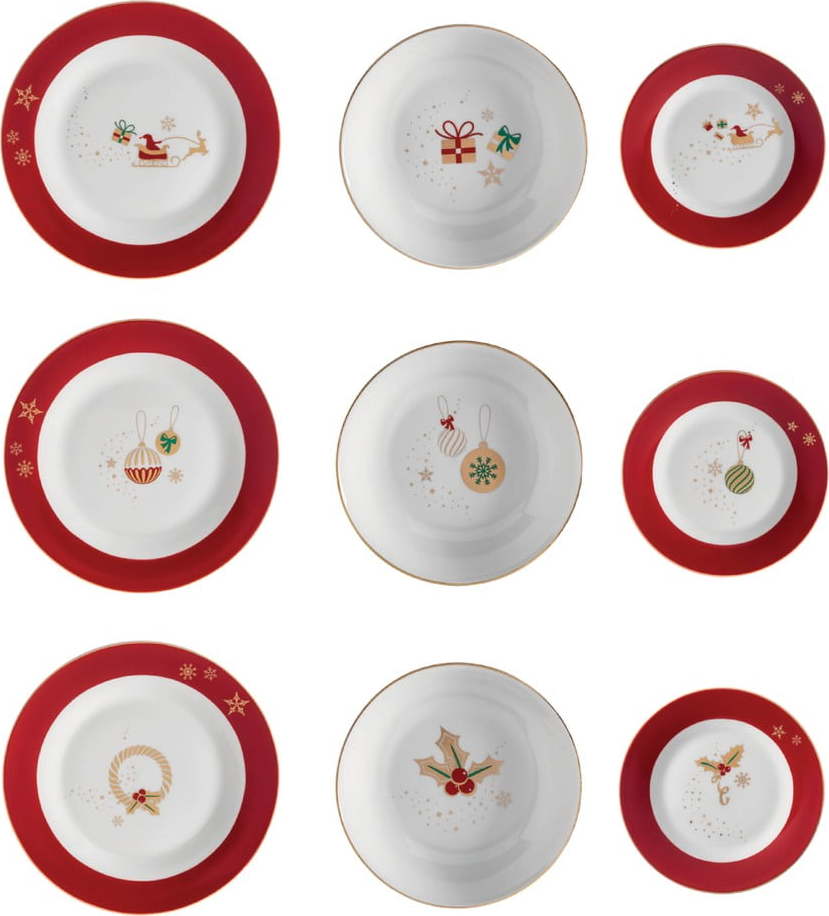 18dílná porcelánová sada nádobí s vánočním motivem Brandani Alleluia Brandani