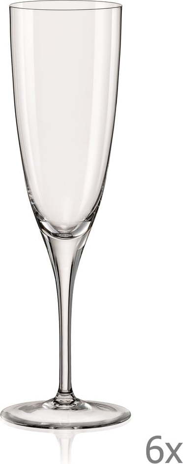 Sada 6 sklenic na šampaňské Crystalex Kate