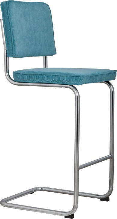 Modrá barová židle Zuiver Ridge Rib Zuiver