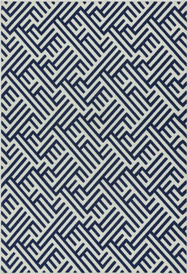 Modro-bílý koberec Asiatic Carpets Antibes