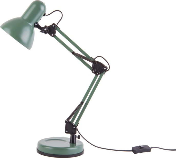 Zelená stolní lampa s černými detaily Leitmotiv Hobby