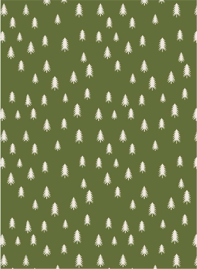 Zelený balicí papír eleanor stuart No. 4 Christmas Trees eleanor stuart