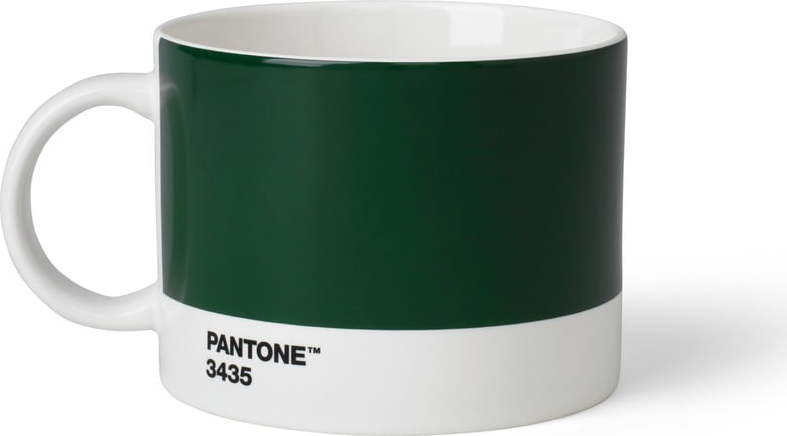 Tmavě zelený hrnek na čaj Pantone