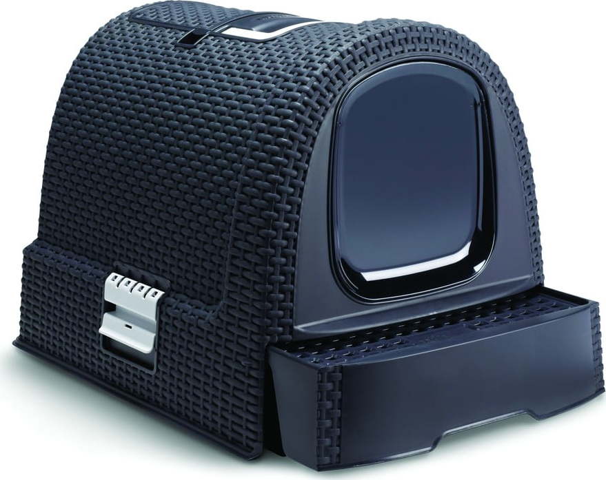 Modrá toaleta pro kočky CURVER Vintage Curver