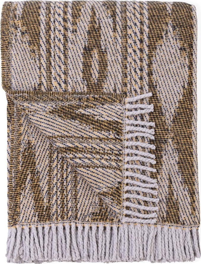 Světle hnědý pléd s podílem bavlny Euromant Zanzibar