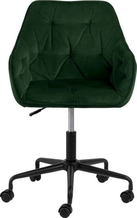 Zelená kancelářská židle se sametovým povrchem Actona Brooke Actona