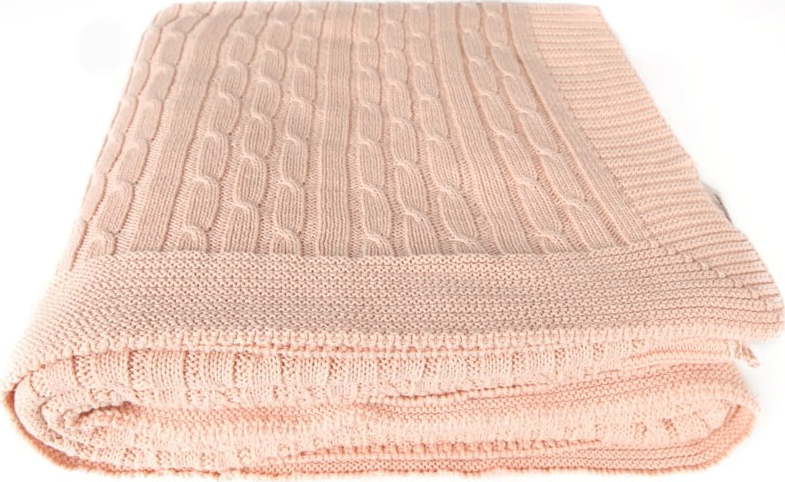 Růžová bavlněná deka Homemania Decor Colma