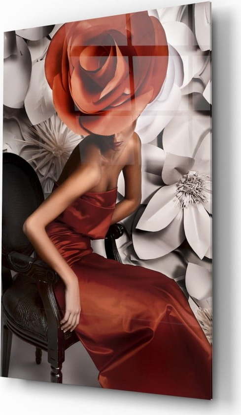 Skleněný obraz Insigne Flower Woman