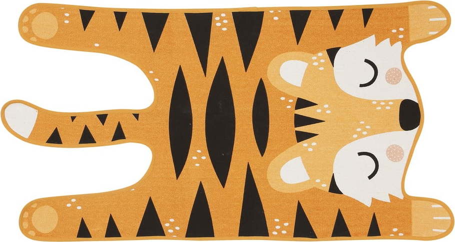 Oranžový dětský koberec z bavlny Södahl Tygr