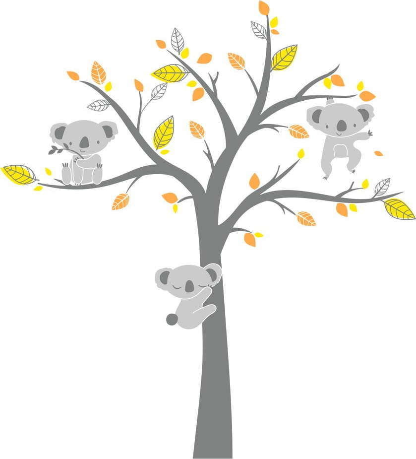 Dětské samolepky na zeď Ambiance Koala Autumn Ambiance