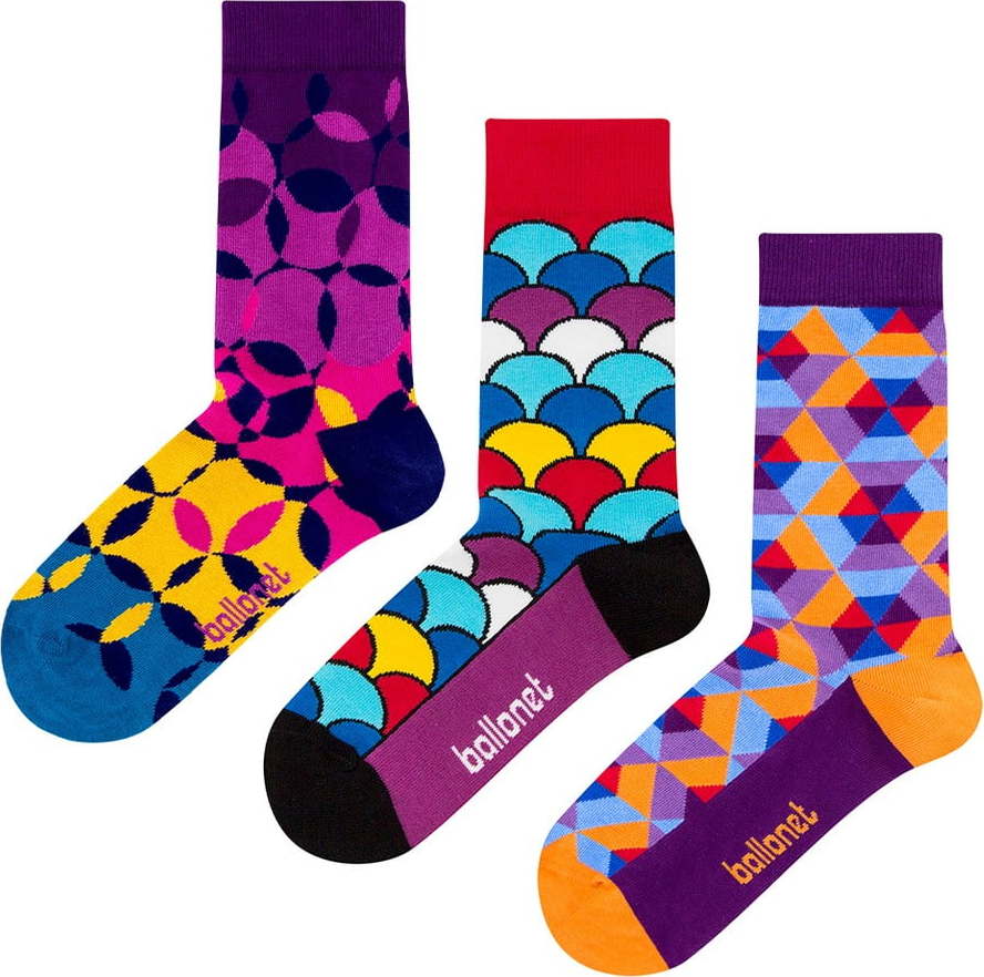 Set 3 párů ponožek Ballonet Socks Geo v dárkovém balení