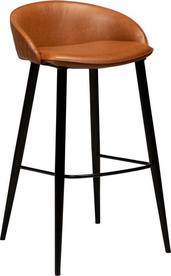 Hnědá barová židle z imitace kůže DAN-FORM Denmark Dual
