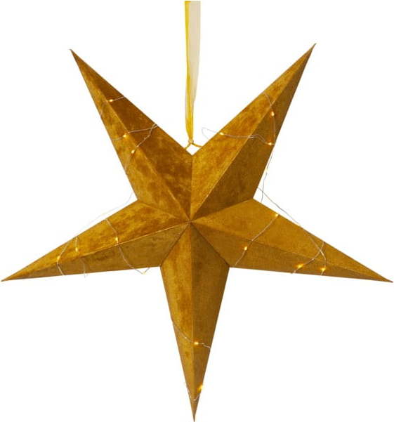Vánoční světelná dekorace ve zlaté barvě Star Trading Velvet