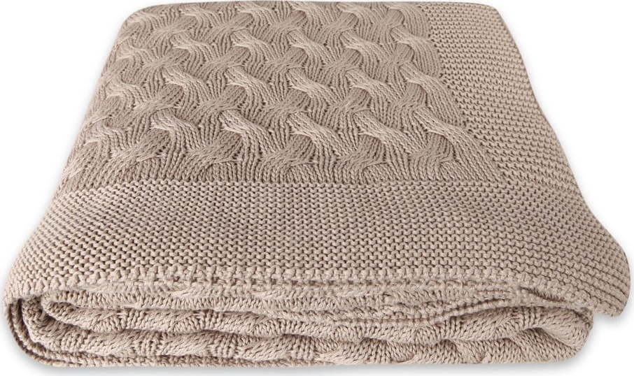 Béžová bavlněná deka Homemania Decor Softy
