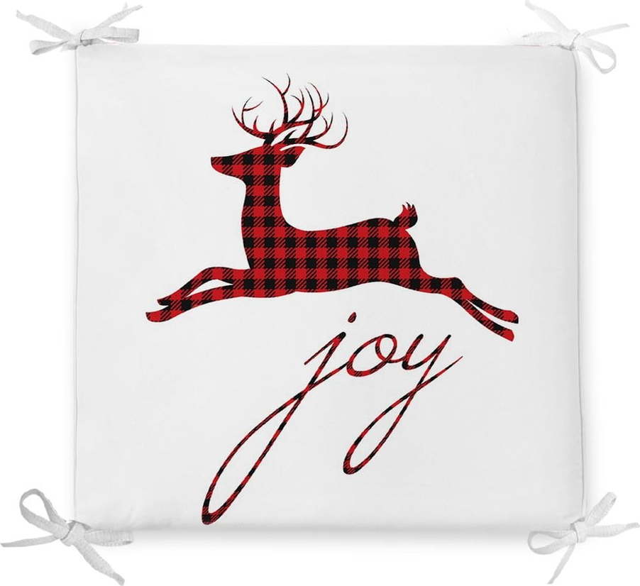 Vánoční podsedák s příměsí bavlny Minimalist Cushion Covers Joy