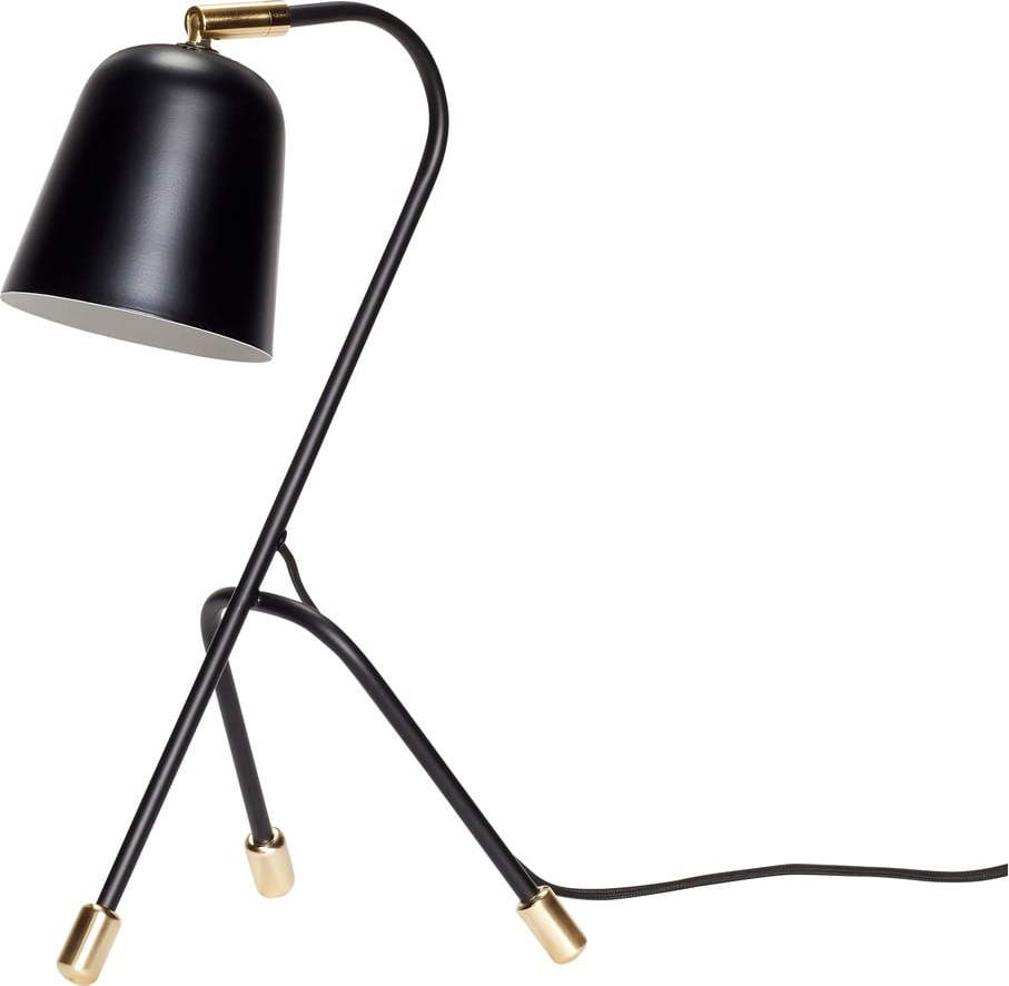 Černá stolní železná lampa Hübsch Bunno Hübsch