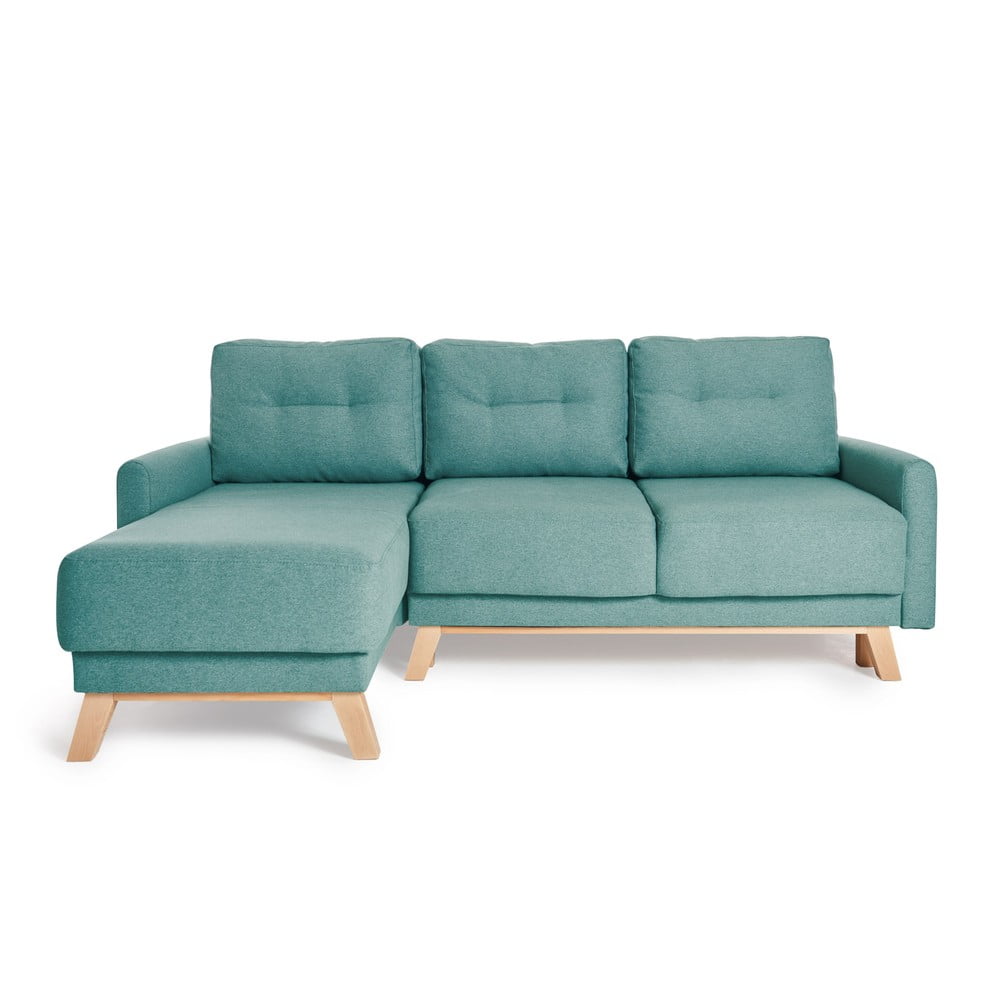 Tyrkysová variabilní rozkládací rohová pohovka Debut Pop Debut